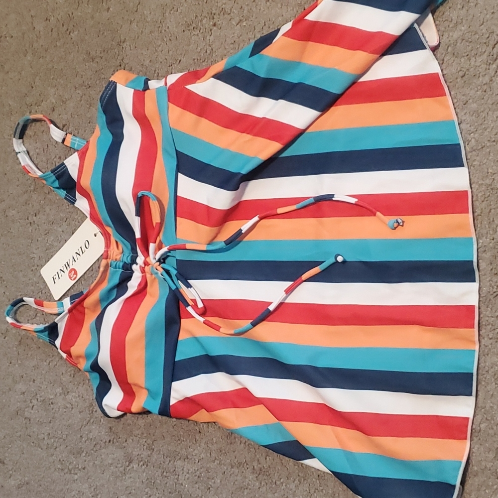 Striped Tankini Bikini top
